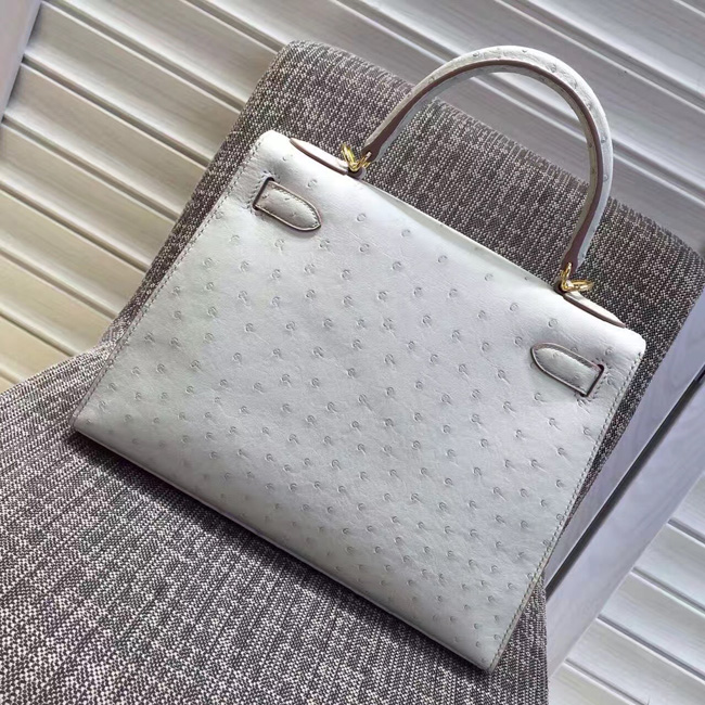 エルメス ケリー32 クレ オーストリッチ ゴールド金具