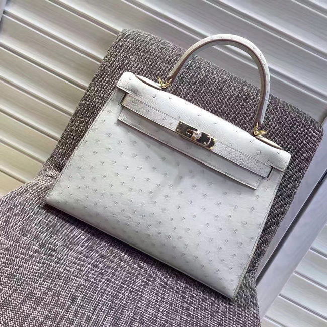 エルメス ケリー32 クレ オーストリッチ ゴールド金具