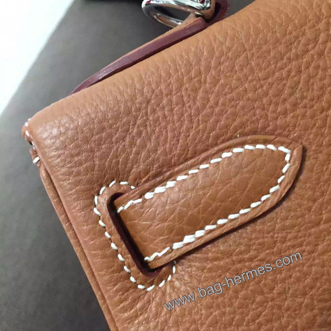 エルメス ケリー28 マロンドインディ トゴ シルバー金具