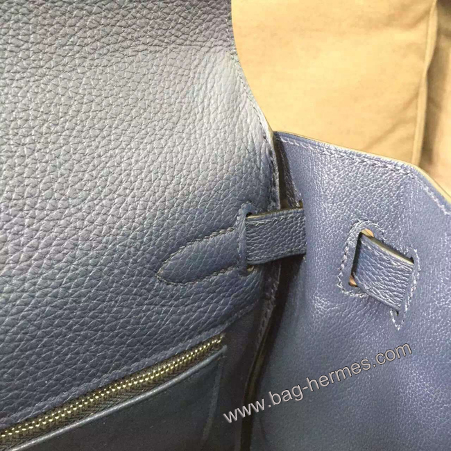 エルメス ケリー28 ブルートンペット トゴ シルバー金具