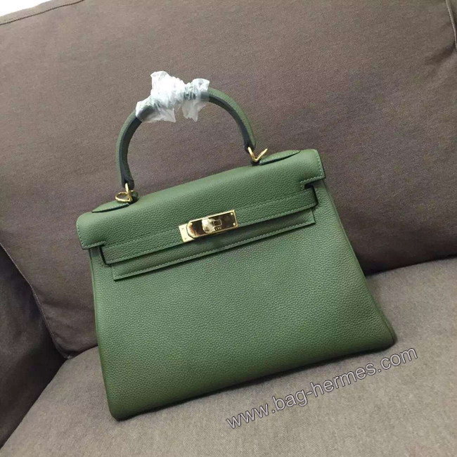 エルメス ケリー28 ヴェールアングレ トゴ ゴールド金具