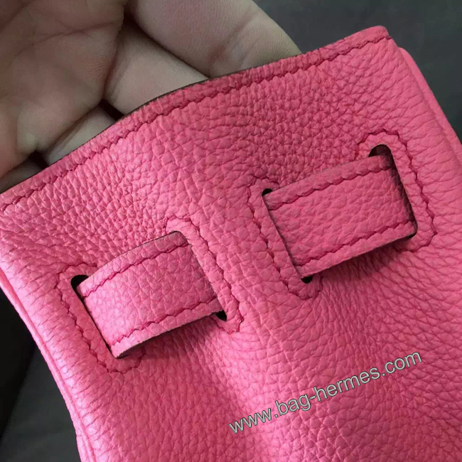 エルメス ケリー28 ローズリップスティック トゴ シルバー金具