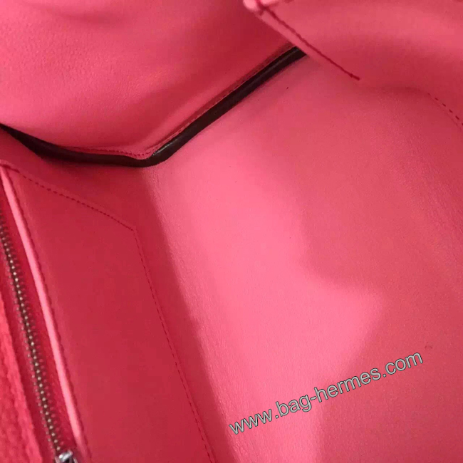 エルメス ケリー28 ローズリップスティック トゴ シルバー金具