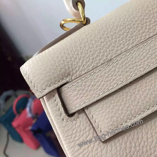 エルメス ケリー28 オフベージュ トゴ ゴールド金具