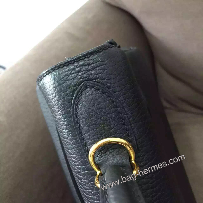 エルメス ケリー28 ブラック トゴ ゴールド金具