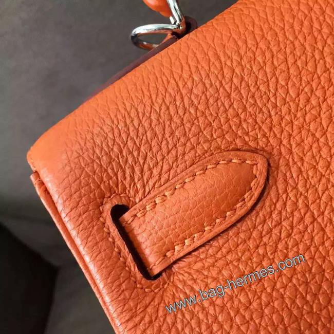 エルメス ケリー28 オレンジ トゴ ゴールド金具
