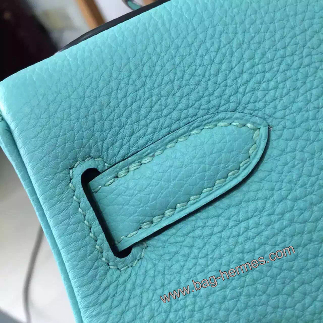 エルメス ケリー28 ブルーアトール トゴ シルバー金具