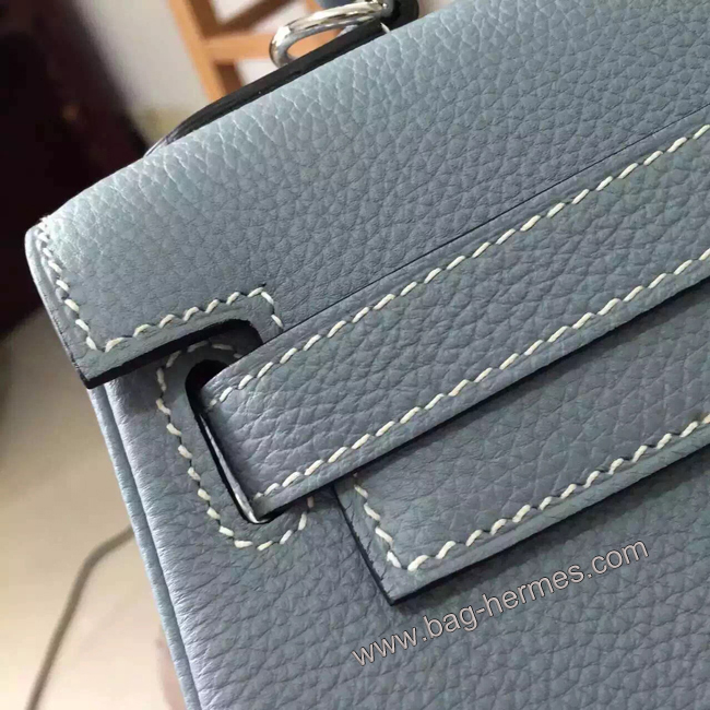 エルメス ケリー28 ブルーラン トゴ シルバー金具
