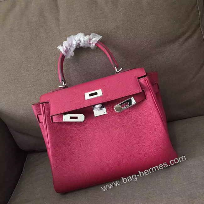 エルメス ケリー28 トスカ トゴ シルバー金具