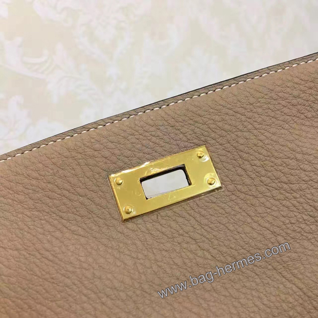 エルメス ケリー28 グリトゥールトゥレール トゴ ゴールド金具