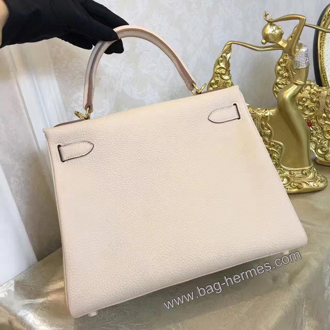 エルメス ケリー28 オフベージュ トゴ シルバー金具