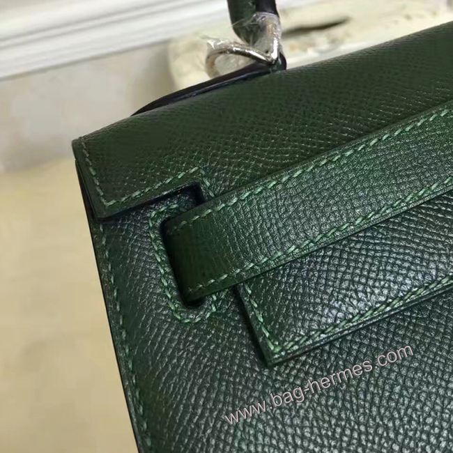 エルメス ケリー28 オリーブグリーン ヴォーエプソン シルバー金具