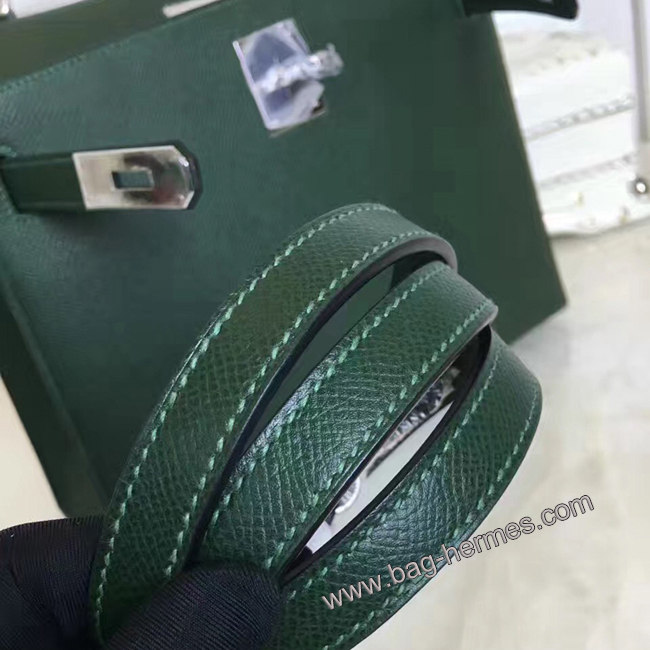 エルメス ケリー28 オリーブグリーン ヴォーエプソン シルバー金具
