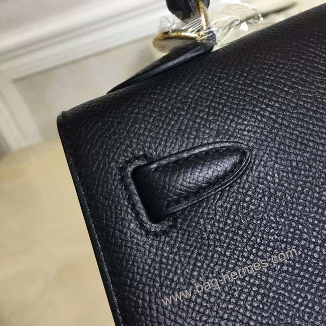 エルメス ケリー28 クロ ヴォーエプソン ゴールド金具