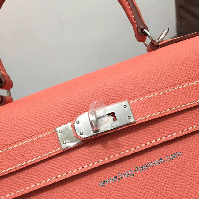 エルメス ケリー28 フラミンゴ ヴォーエプソン シルバー金具