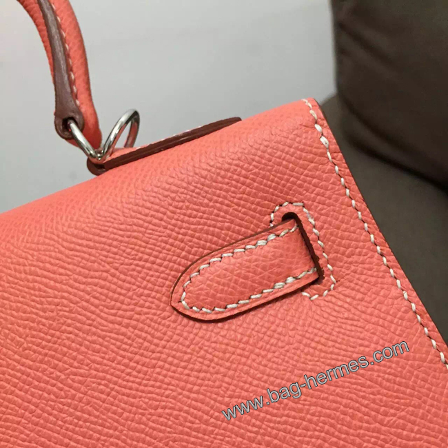 エルメス ケリー28 フラミンゴ ヴォーエプソン シルバー金具