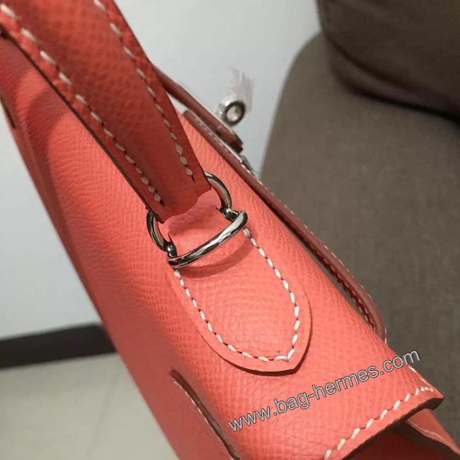 エルメス ケリー28 フラミンゴ ヴォーエプソン シルバー金具