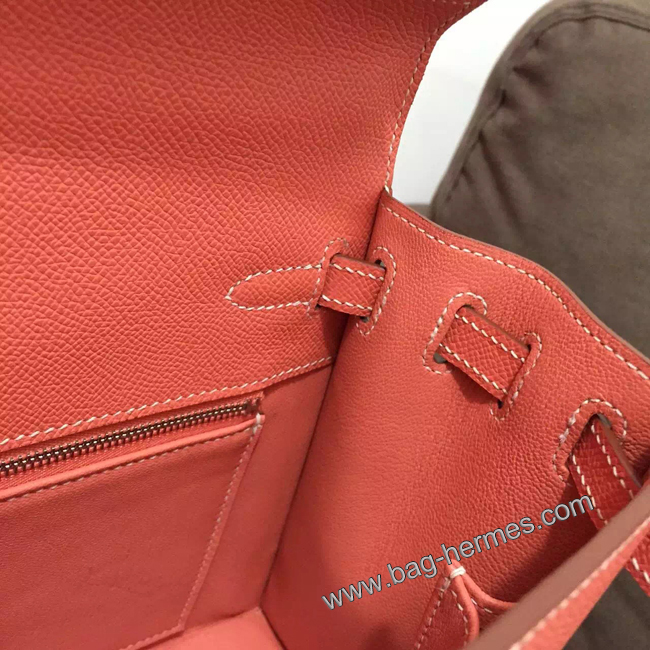 エルメス ケリー28 フラミンゴ ヴォーエプソン シルバー金具