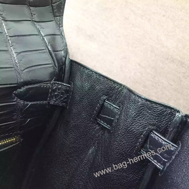 エルメス ケリー28 クロ クロコポロサス ゴールド金具
