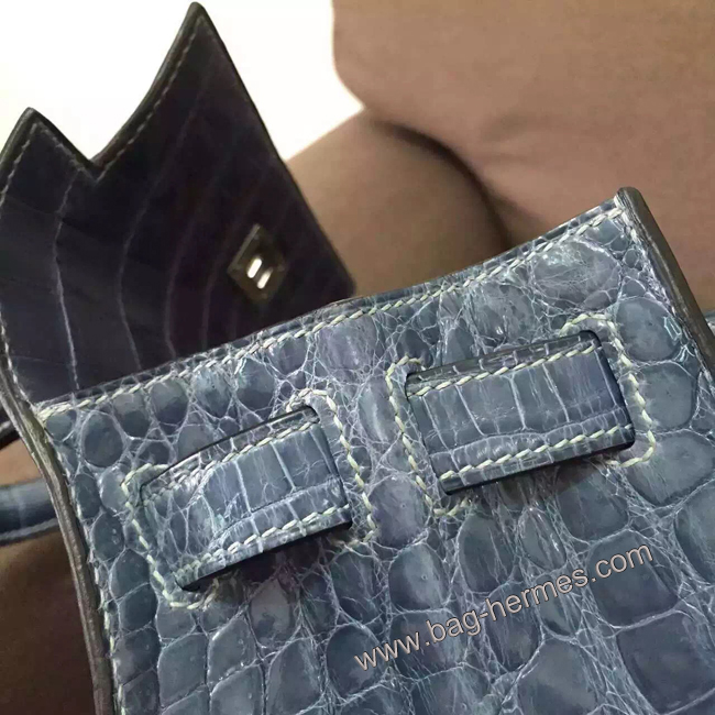 エルメス ケリー28 コルヴェール クロコポロサス シルバー金具