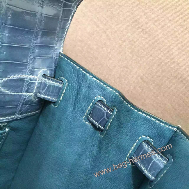 エルメス ケリー28 コルヴェール クロコポロサス シルバー金具
