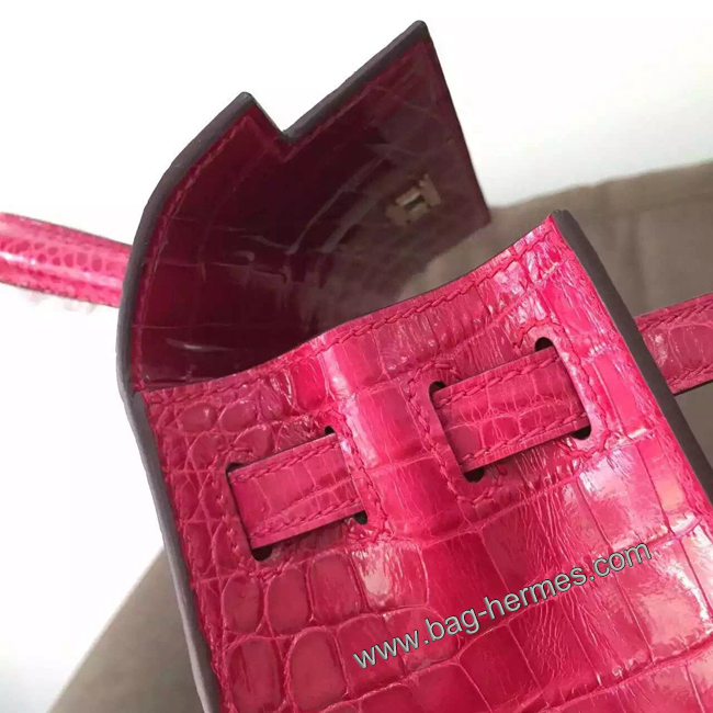 エルメス ケリー28 トスカ クロコポロサス ゴールド金具