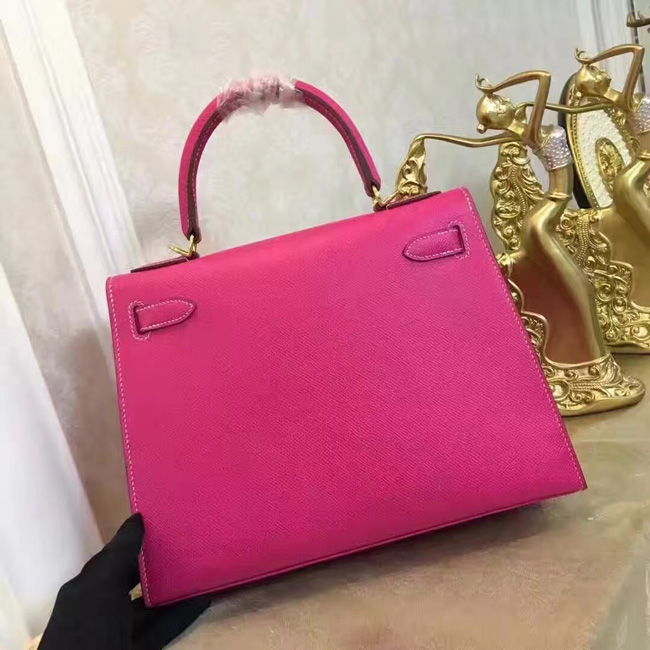 エルメス ケリー28 フューシャピンク ヴォーエプソン ゴールド金具
