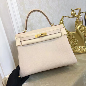 エルメス ケリー28 オフベージュ トゴ シルバー金具
