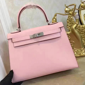 エルメス ケリー28 ピンク ヴォーエプソン シルバー金具