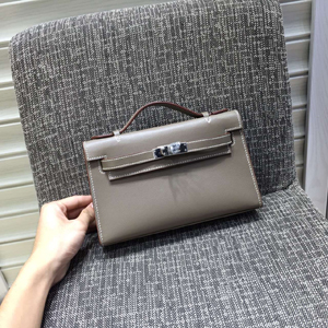 エルメス ポシェットケリー エトゥープ シルバー金具 スイフトフ