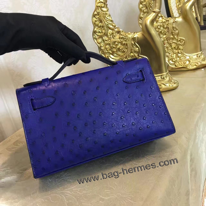 エルメス ポシェットケリー クロッカス ゴールド金具 オーストリッチ