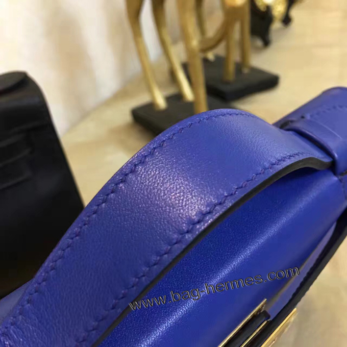 エルメス ポシェットケリー ブルーエレクトリック ゴールド金具 スイフトフ