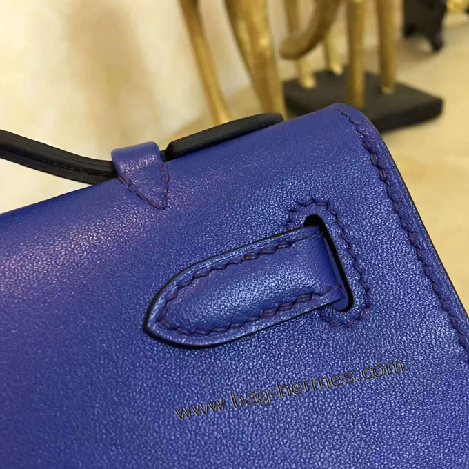 エルメス ポシェットケリー ブルーエレクトリック ゴールド金具 スイフトフ