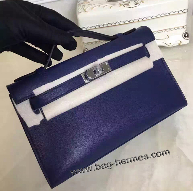 エルメス ポシェットケリー パープル シルバー金具 スイフトフ
