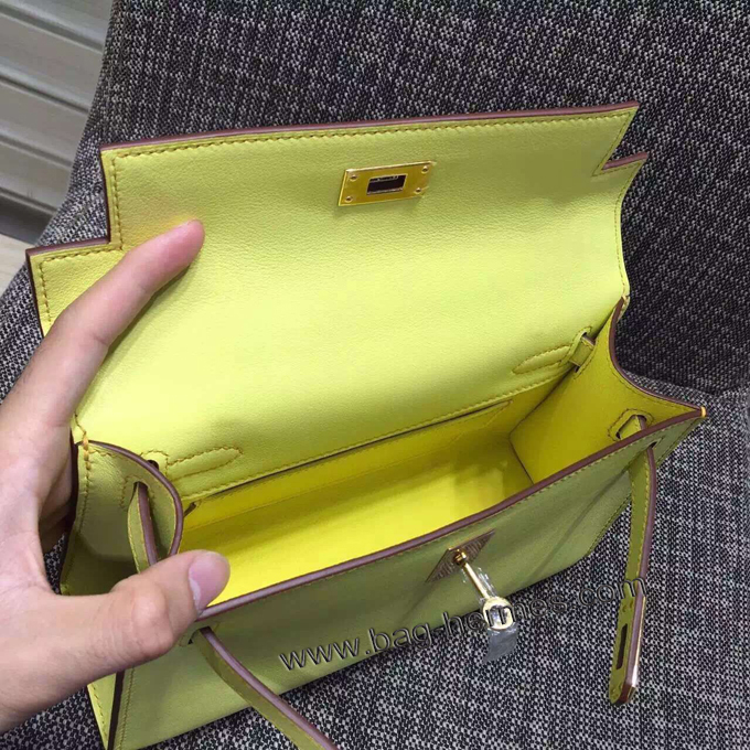 エルメス ポシェットケリー ジョーヌプッサン シルバー金具 スイフトフ
