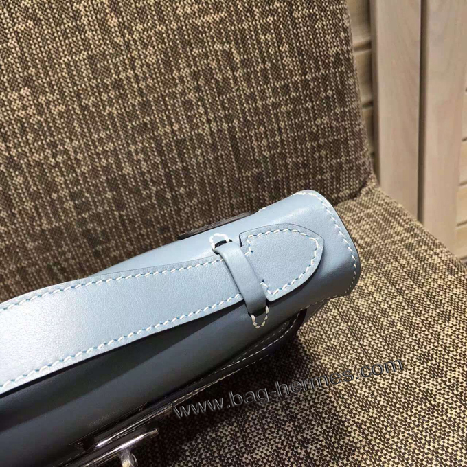 エルメス ポシェットケリー ブルーラン シルバー金具 スイフトフ