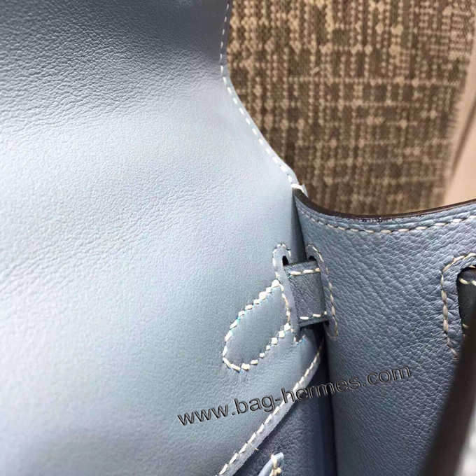 エルメス ポシェットケリー ブルーラン シルバー金具 スイフトフ