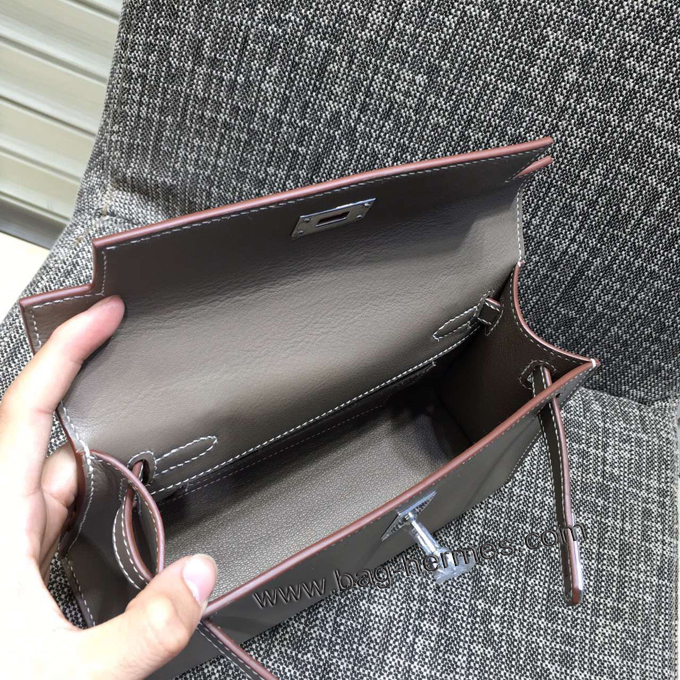 エルメス ポシェットケリー エトゥープ シルバー金具 スイフトフ