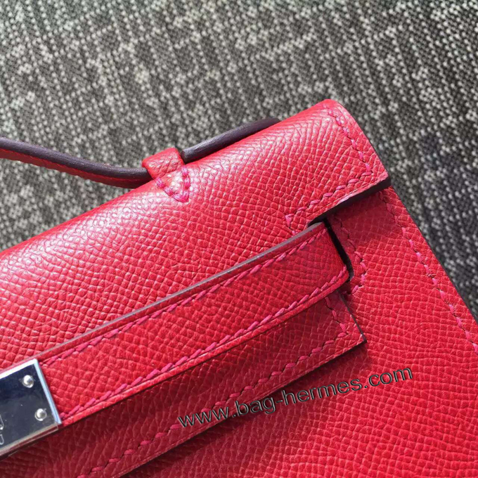 エルメス ポシェットケリー ルビー シルバー金具 エプソン