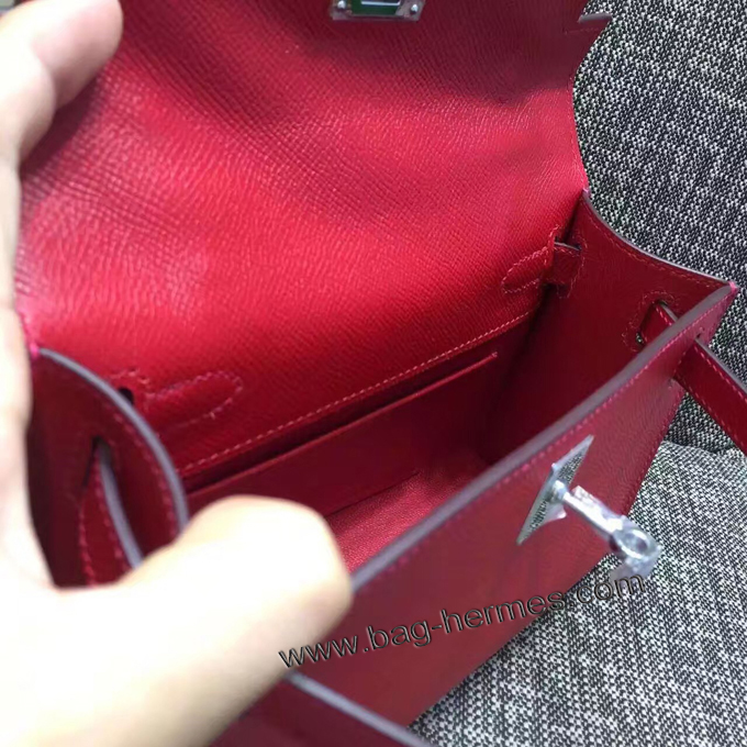 エルメス ポシェットケリー ルビー シルバー金具 エプソン