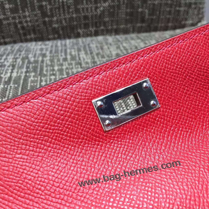 エルメス ポシェットケリー ルビー シルバー金具 エプソン