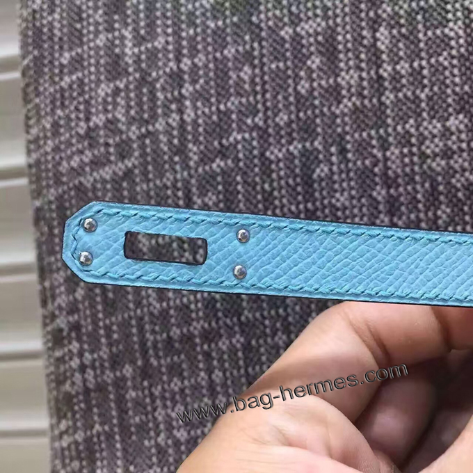 エルメス ポシェットケリー ブルーアトール シルバー金具 エプソン