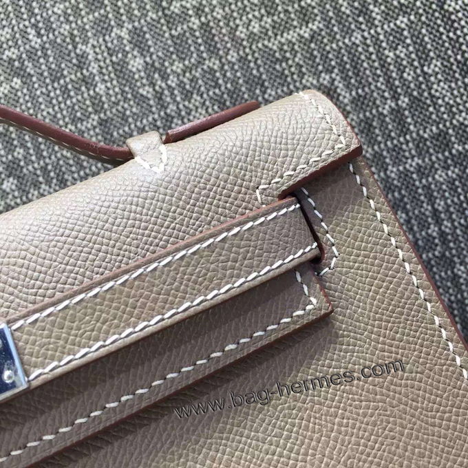 エルメス ポシェットケリー エトゥープ シルバー金具 エプソン
