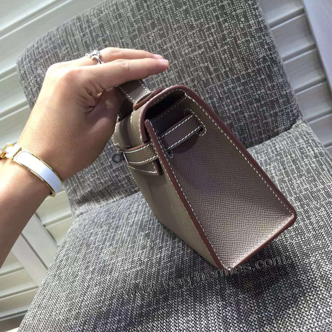 エルメス ポシェットケリー エトゥープ シルバー金具 エプソン