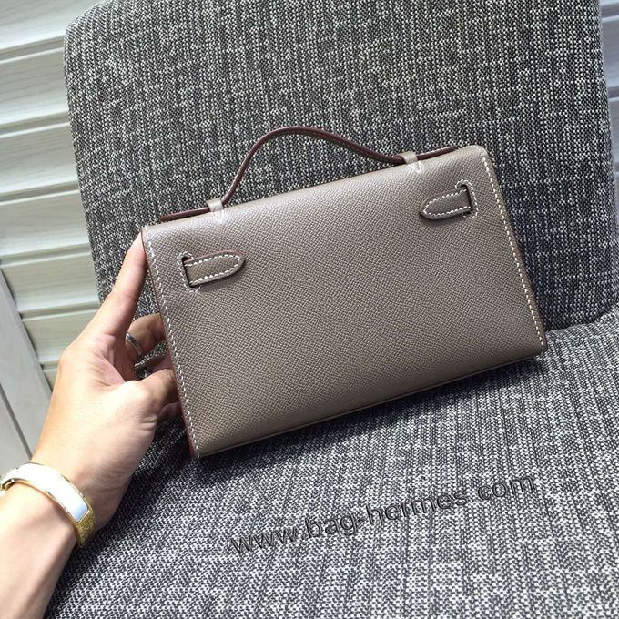 エルメス ポシェットケリー エトゥープ シルバー金具 エプソン
