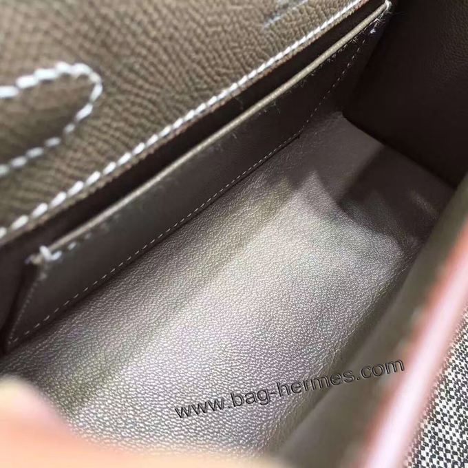 エルメス ポシェットケリー エトゥープ シルバー金具 エプソン