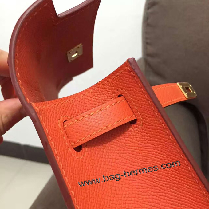 エルメス ポシェットケリー オレンジ ゴールド金具 エプソン