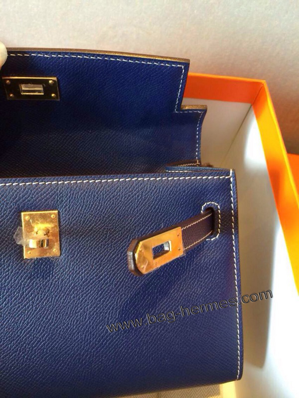 エルメス ポシェットケリー ターコイズ ゴールド金具 エプソン