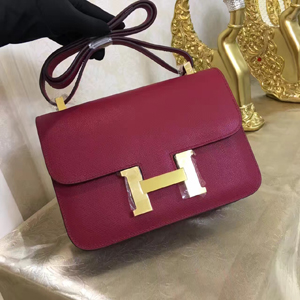 エルメス コンスタンス24 ワインレッド ヴォーエプソン ゴールド金具