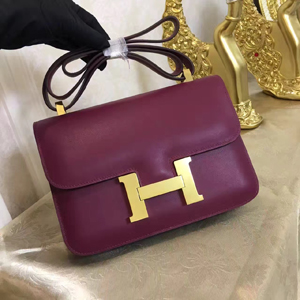 エルメス コンスタンス24 ルージュアッシュ　スイフトフ ゴールド金具